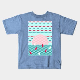 Hello Ocean - Pink Sails Kids T-Shirt